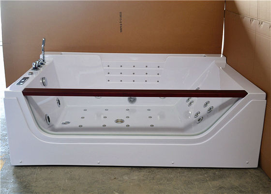 Prix bon marché de luxe de baignoire de massage de tourbillon de baignoire avec baignoire en verre de jacuzzi de différent ABS de tailles pour la maison de villa fournisseur