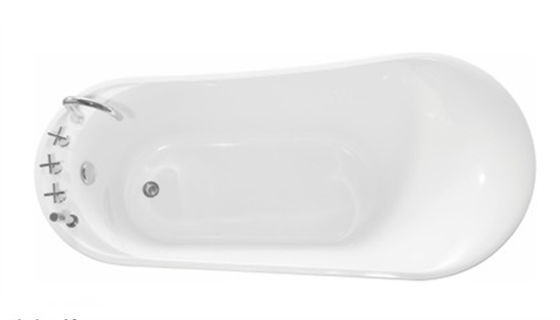 Baignoire debout libre d'acrylique classique de résine avec le robinet ovale fournisseur