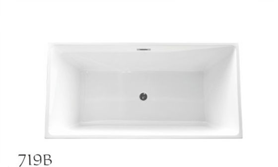 Baquet rectangulaire libre de fibre de verre, seul baquet de support moderne dans la petite salle de bains fournisseur